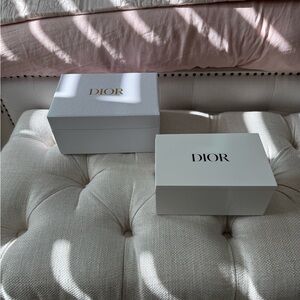 Dior White Lacquered Beauty Box/Vanity Box With Mirror